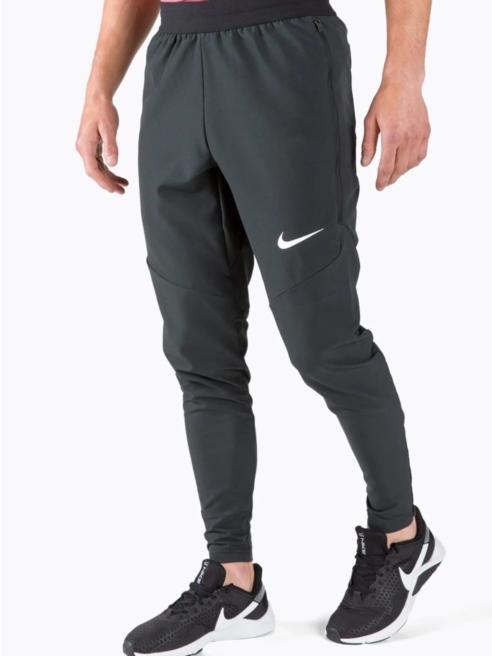 Nike Men’s Black/Dark Gray Dri-FIT Training Running Pants Winterized Joggers XL